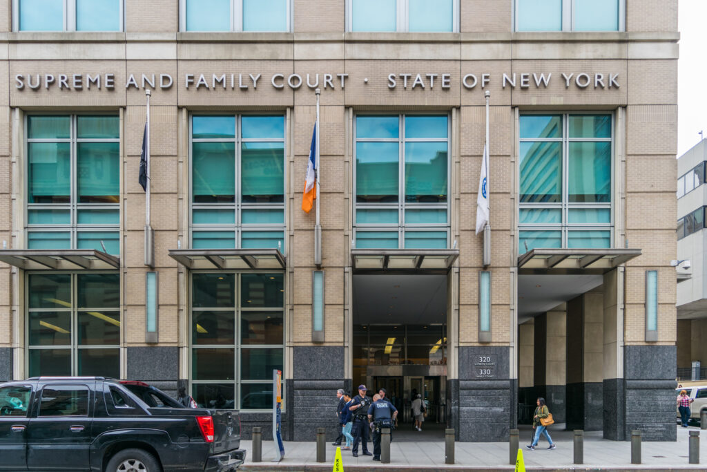 The Kings County Supreme Courthouse at 320 Jay St., where Brooklyn contractors Nurus and Maidul Safa were indicted for allegedly defrauding more than $1 million from the Paycheck Protection Program to purchase homes and a luxury BMW. Brooklyn Eagle photo by Rob Abruzzese