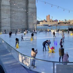 The Experiential Group on Thursday received the thumbs up to operate Brooklyn Bridge Park’s scenic 8,600-square-foot skating rink this season. Photo: Mary Frost, Brooklyn Eagle