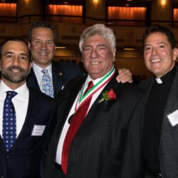 Frank Carone (left) and Monsignor Jamie Gigantiello (right) pictured at the 2016 Rapallo Awards, where they have long been known for their close friendship and community involvement. Brooklyn Eagle file photo by Robert Abruzzese