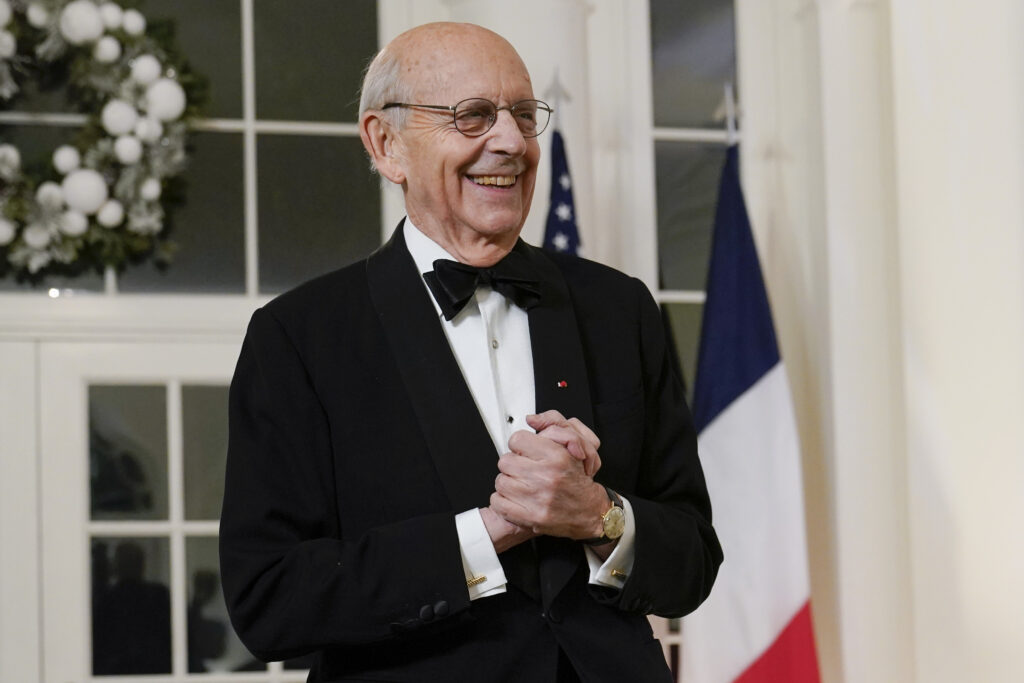 Justice Stephen Breyer is set to receive the New York State Bar Association's Gold Medal at the Presidential Gala at The Plaza Hotel in January 2025 for his dedication to the rule of law. Photo by Susan Walsh