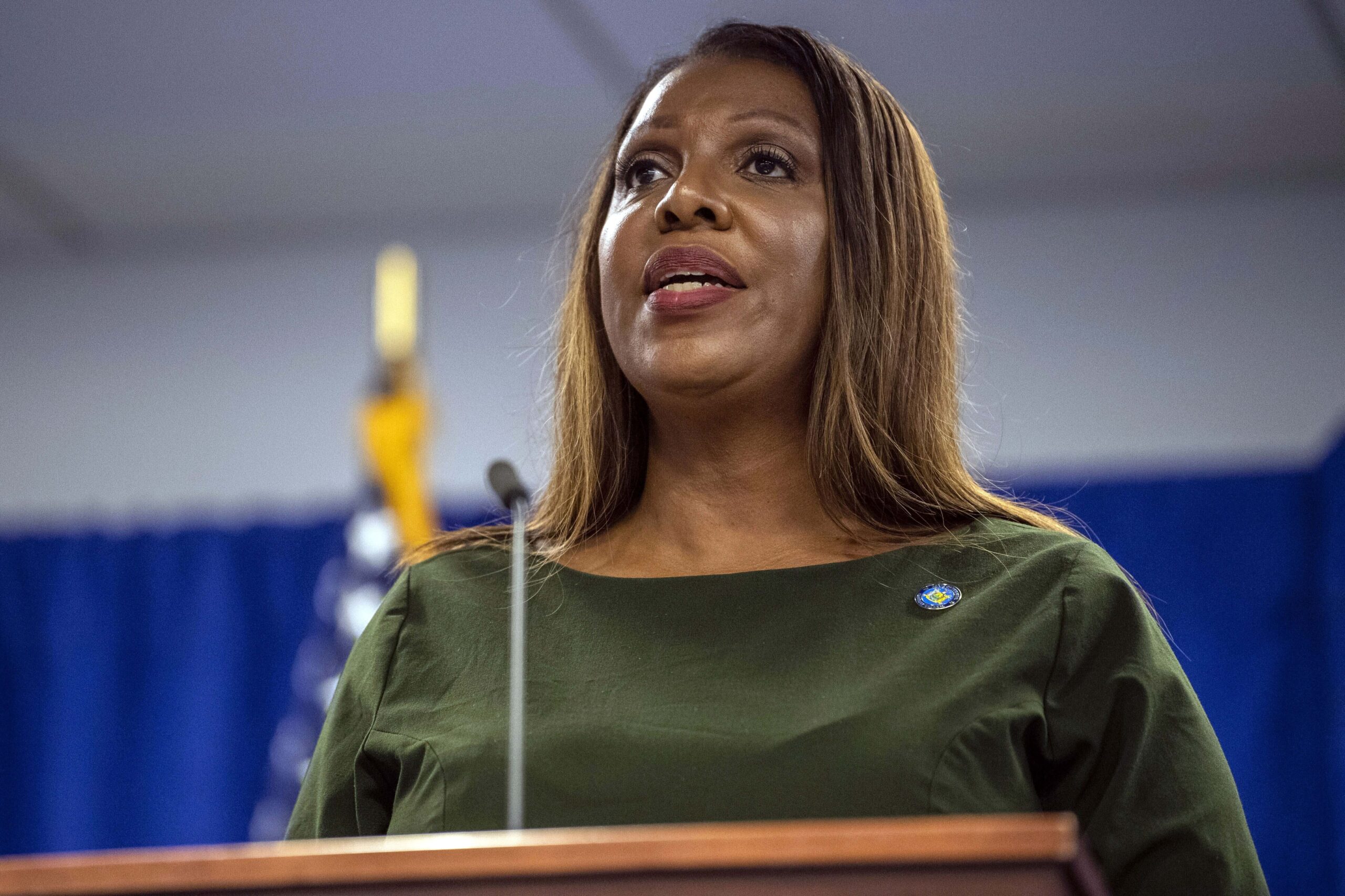 Attorney General Letitia James co-led a coalition of 42 attorneys general in urging Congress to implement warning labels on social media platforms to address mental health risks for adolescents. Photo: Brittany Newman/AP