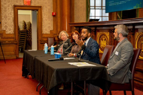 The Sustainable Cities Summit gathered environment and policy experts at Borough Hall. Photo courtesy of the Office of the Borough President