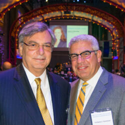 Larry DiGiovanna, who passed away on October 9, 2024, was a popular and active member of the Brooklyn legal community. Pictured here with his longtime friend Anthony Genovesi at a past Volunteer Lawyers Project gala at the Brooklyn Museum. Larry's commitment to volunteerism and community service was evident throughout his 47-year legal career. Brooklyn Eagle file photos by Robert Abruzzese