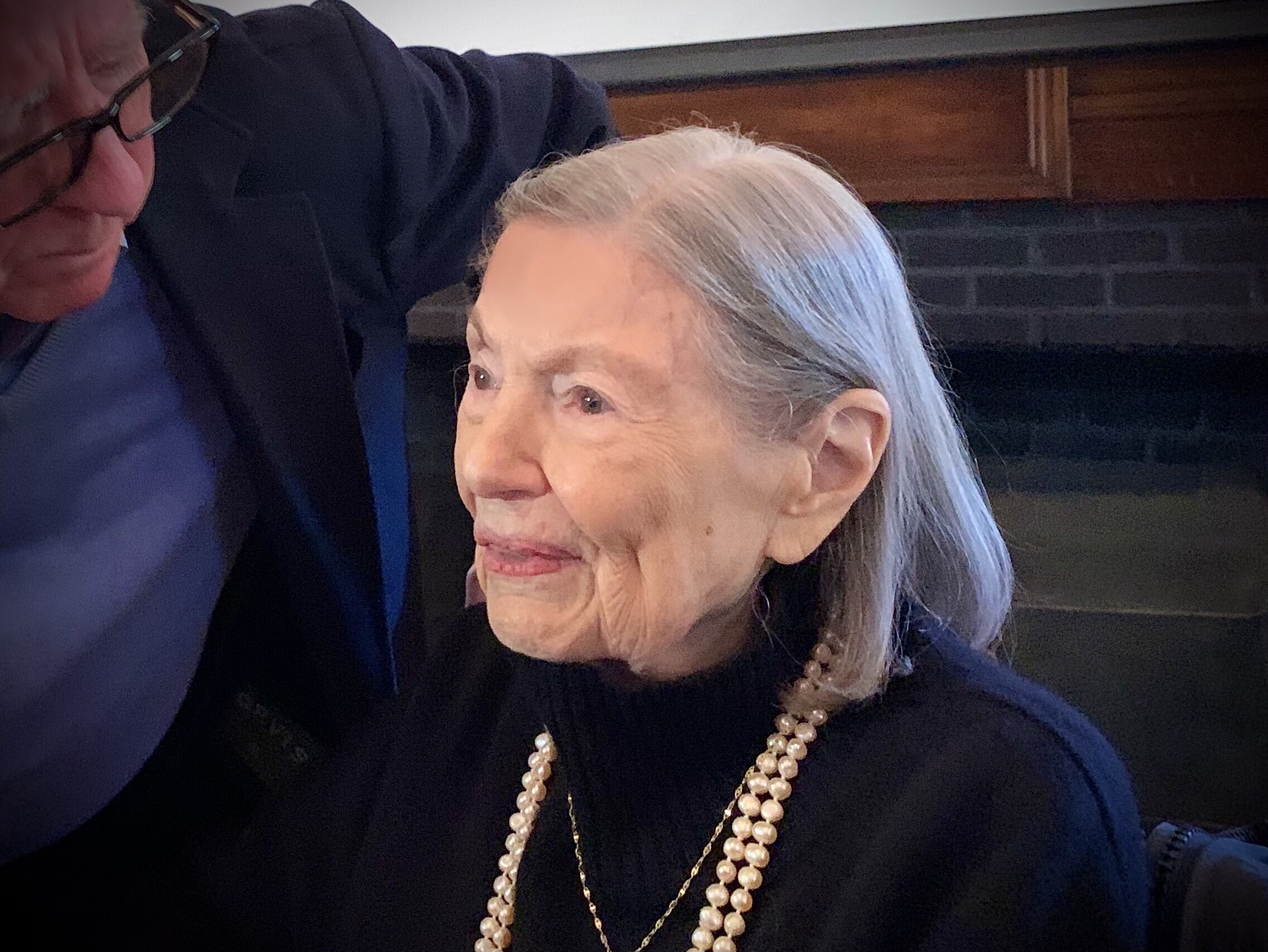 Grace Faison at a party celebrating her 100th birthday on Sunday, Nov. 3 at Plymouth Church in Brooklyn Heights. Photo: Mary Frost, Brooklyn Eagle