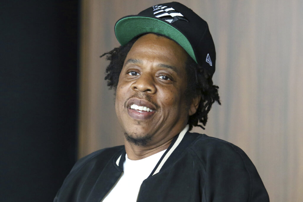 Jay-Z appears during a news conference announcing the launch of Dream Chasers record label in joint venture with Roc Nation in New York on July 23, 2019. Photo by Greg Allen/Invision/AP, File
