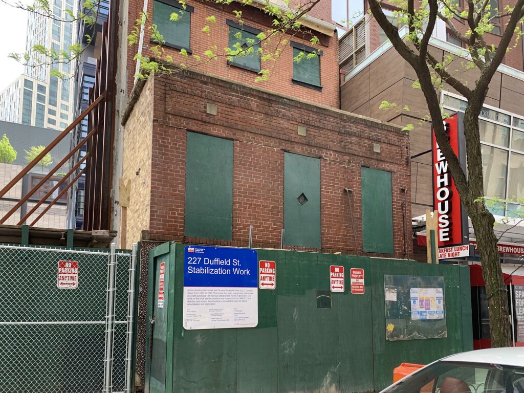 227 Duffield St., on Abolitionist Place. Photo: Mary Frost, Brooklyn Eagle
