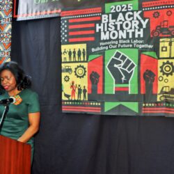 Hon. Genine Edwards speaks. Brooklyn Eagle photo by Mario Belluomo