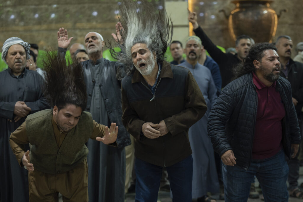 Dervishes ululate at the sound of drums during a Sufi Muslim ceremony of al-Talia al-Kestezania to commemorate in the month of Ramadan in Baghdad, Iraq, Thursday, March 6, 2025.