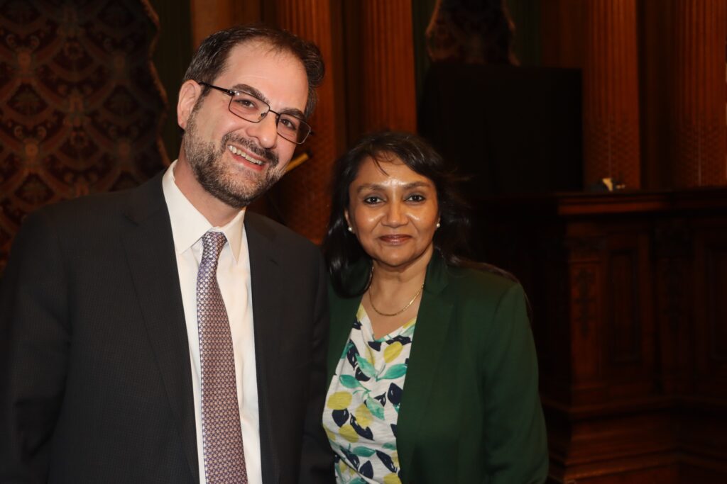 Assemblyman Kalman Yeger, D-41 (left) alongside Hon. Hemalee Patel. Brooklyn Eagle photo by Mario Belluomo