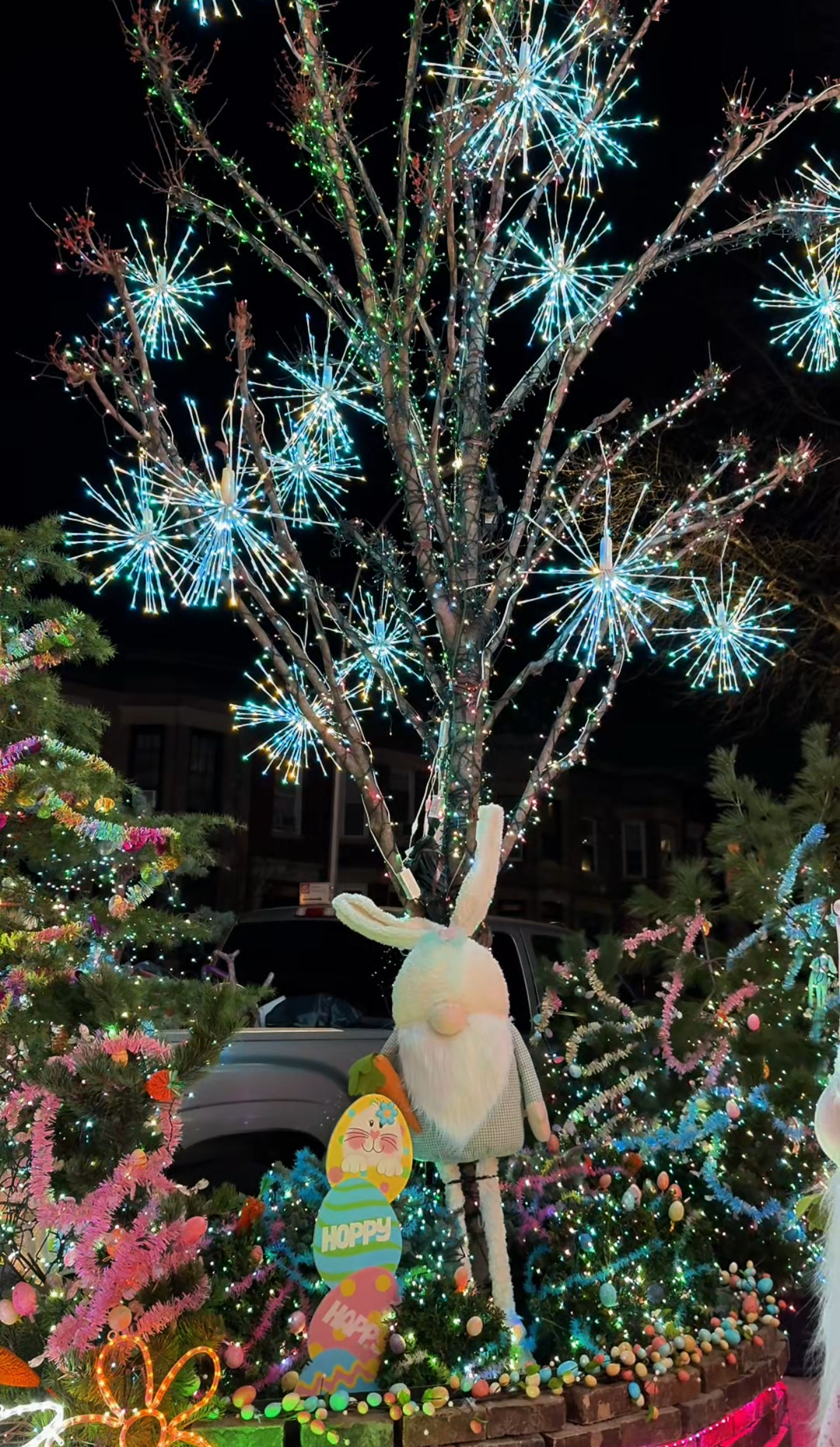 Roy Jensen’s holiday house in Bay Ridge is already set up for Easter. Photo courtesy of Christina Jensen