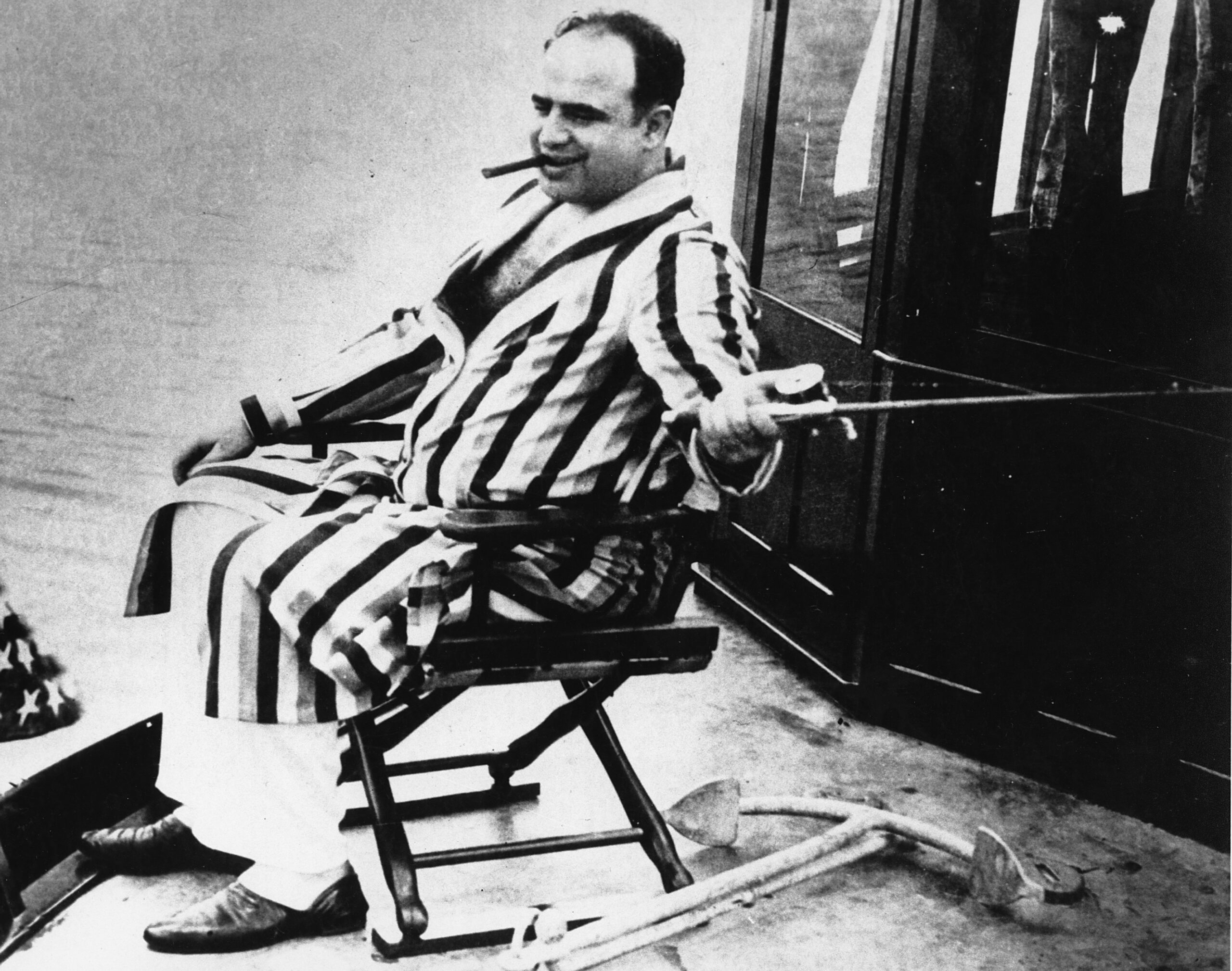 This is a undated photo of Al Capone on a fishing vacation off Palm Island, Fla. Photo: AP