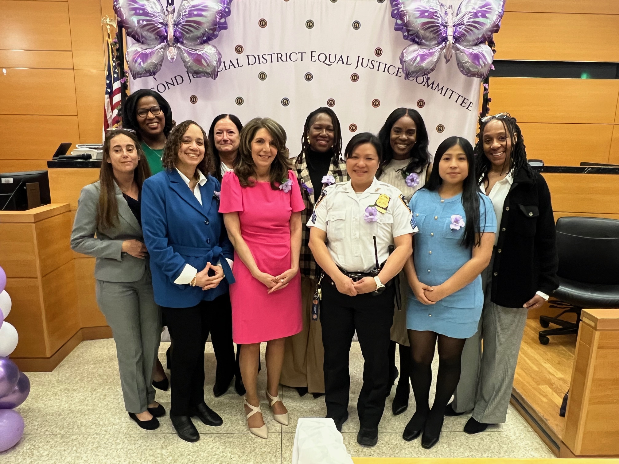 Honorees for the Second Judicial District Equal Justice Committee’s third annual Women’s History Month event (excluding Melanie M. Rodriguez, court officer). Brooklyn Eagle photos by Wayne Daren Schneiderman