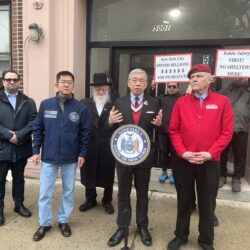 Assemblymember Lester Chang at the podium. Photo by Wayne Daren Schneiderman