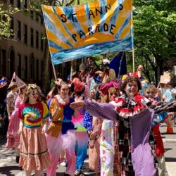 Saint Ann’s School students took to the streets of Brooklyn Heights on Tuesday for the 38th annual Puppet Parade. Photo: Mary Frost, Brooklyn Eagle