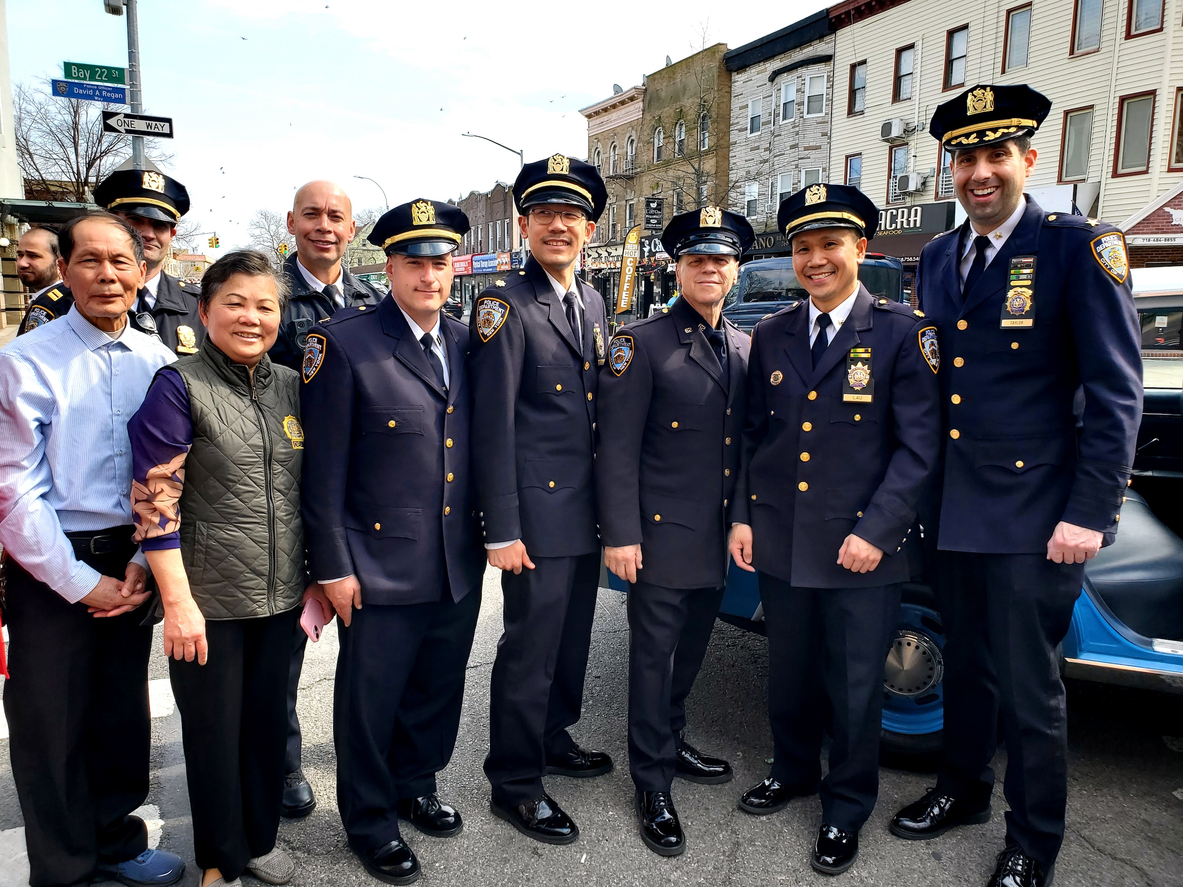 Many officers and friends showed up to support the retired detective.