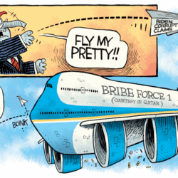Bribe Force One Trump Qatar Plane by Rick McKee