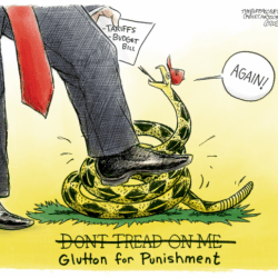 Trump Treading on his Base by Adam Zyglis