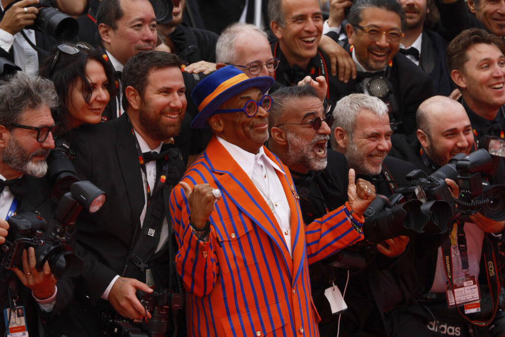 Director Spike Lee poses for photographers upon arrival at the premiere of the film 'Highest 2 Lowest' at the 78th international film festival, Cannes, southern France, Monday, May 19, 2025.