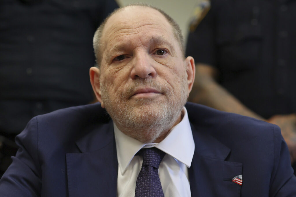 Harvey Weinstein appears in state court in Manhattan for his trial on Thursday, May 1, 202, in New York. Photo: Michael M. Santiago/Pool Photo via AP