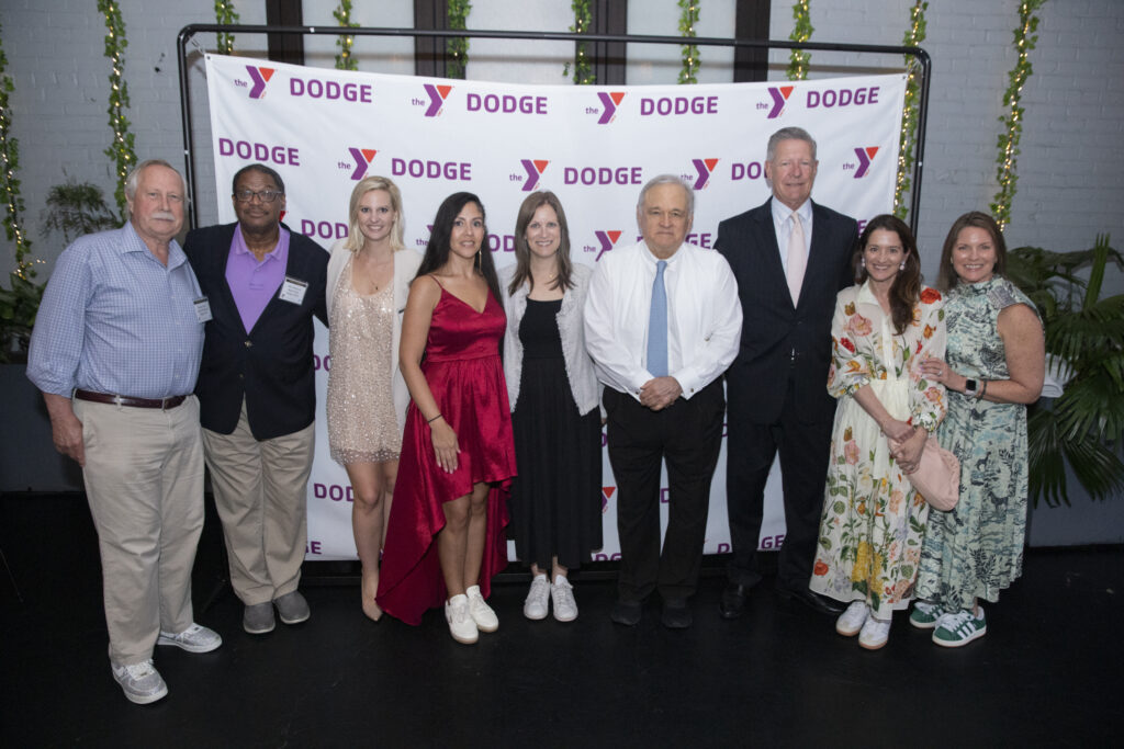 Dozier Hasty and David Glaski of the Brooklyn Eagle with YMCA board members. Photo by John McCarten