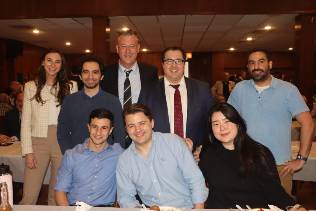 Back row, left to right: Alexa Bennett; James Buchsbaum; Darran Winslow, Esq.; Doug Marquez; and Jonathan Visotzky. Front row, left to right: Joseph Doria; Daniel Hansen; and Ji Ah Kim. Brooklyn Eagle photo by Mario Belluomo