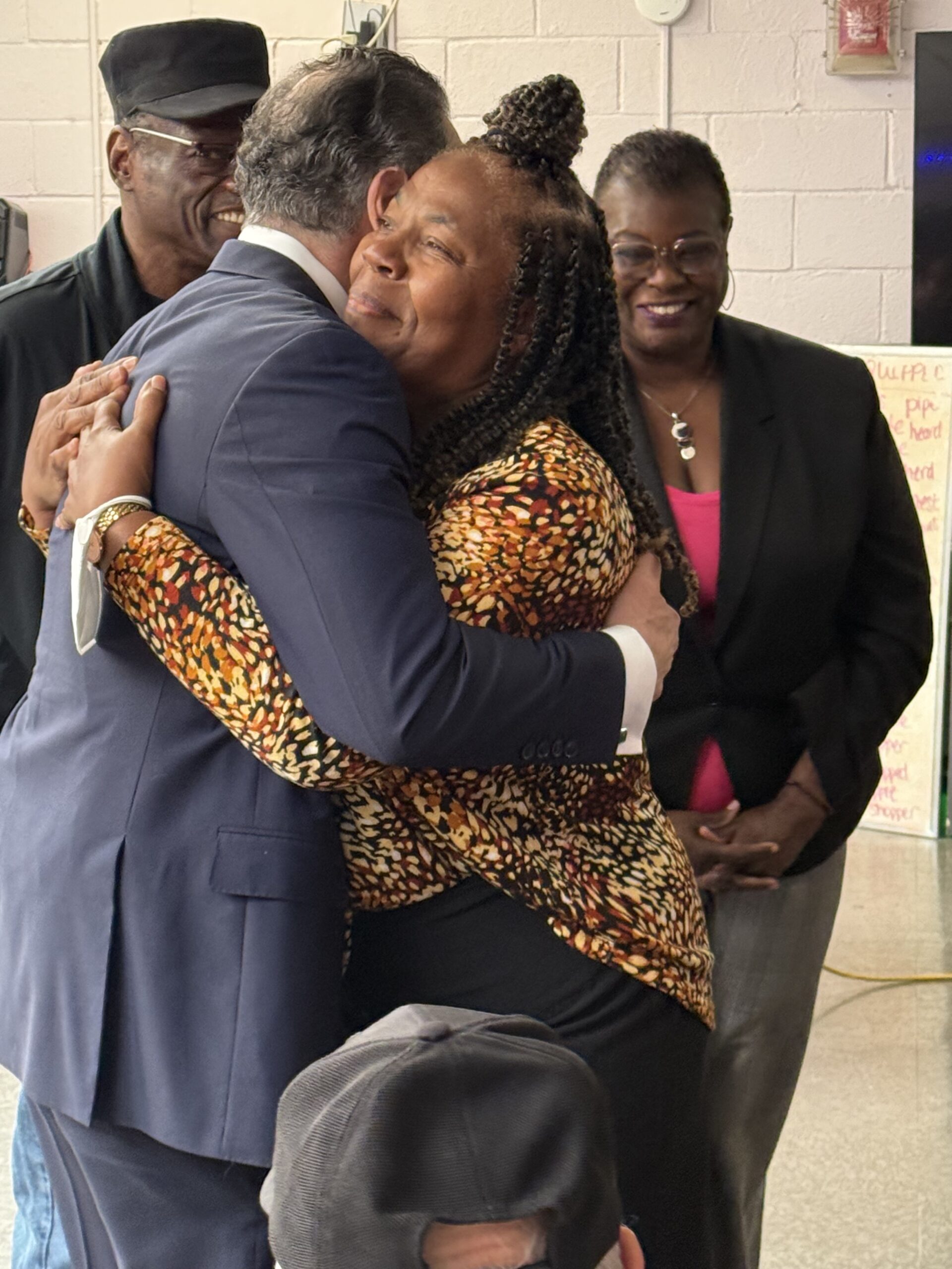 State Sen. Roxanne Persaud endorses Andrew Cuomo for mayor at NYCHA’s Vandalia Senior Center. Photo courtesy of the Cuomo Campaign