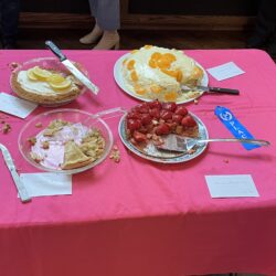 The two blue ribbon winners were the Strawberry Rhubarb Pie and Samosa Pie, and attendees voted between the two to determine the final winner. Brooklyn Eagle photo by Ashlyn Beck