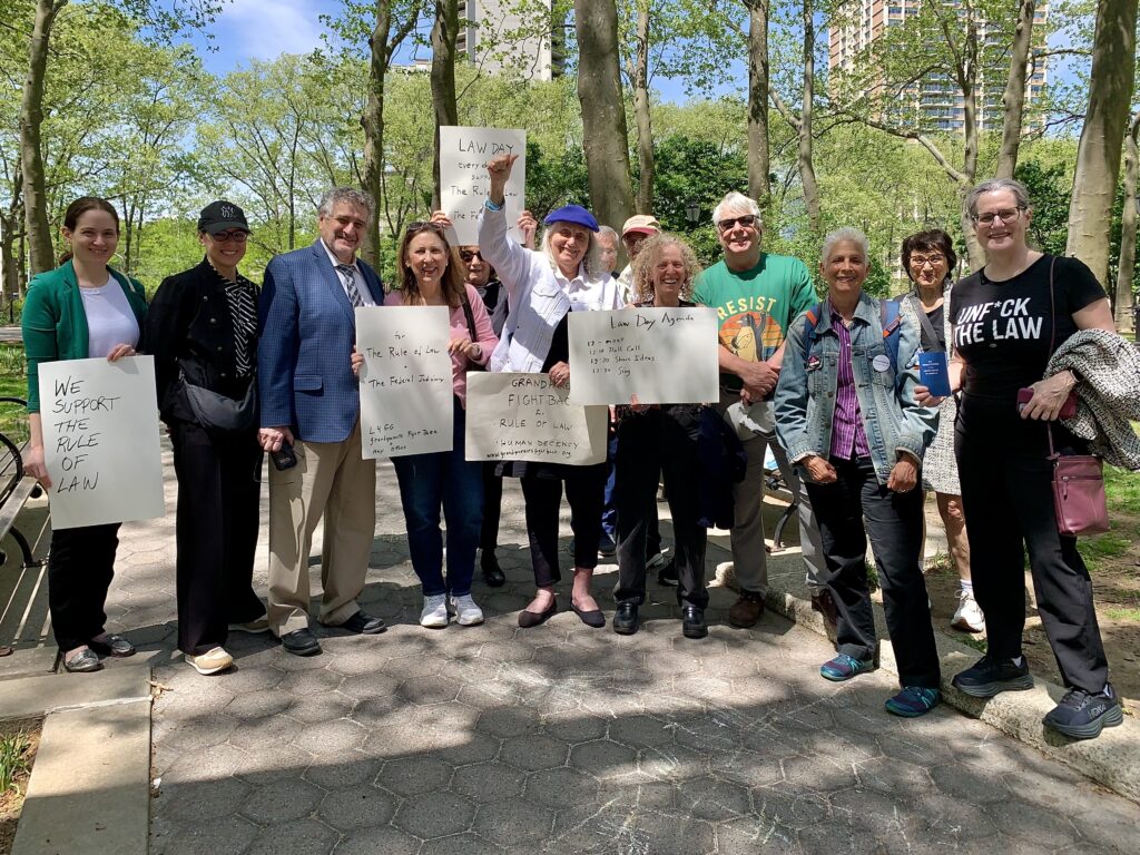 Attorneys rallied to support the Rule of Law and the independent judiciary in Downtown Brooklyn on Thursday. Photo: Mary Frost, Brooklyn Eagle