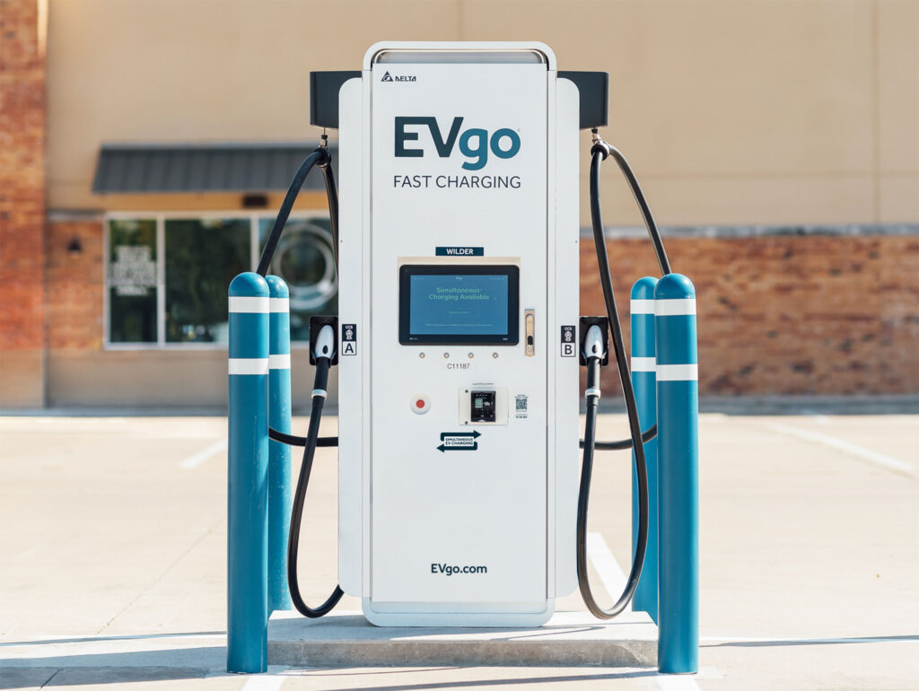 An EVgo charging station. Photo courtesy of EVgo website