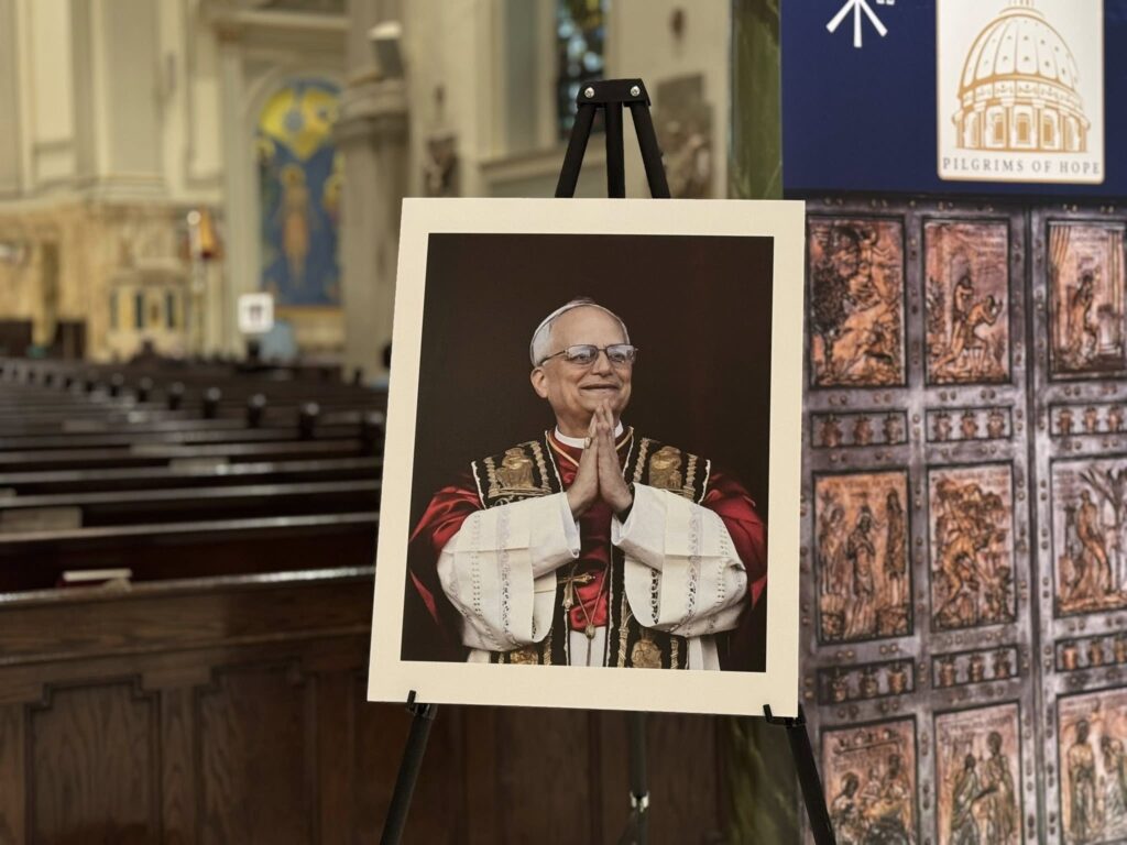 Mass celebrated the election of Pope Leo XIV at Cathedral Basilica of St. James. Photo courtesy of Bishop Robert Brennan’s Facebook