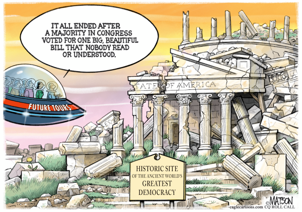 Future Tourists Told Why US Democracy Collapsed by R.J. Matson