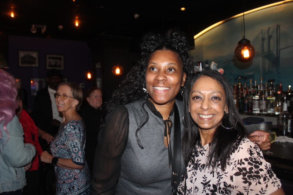 Cherise Cameron, left, alongside Bibi Mohabier. Brooklyn Eagle photo by Mario Belluomo