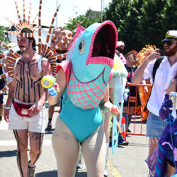 Art and fun was on full display at the Mermaid Parade as marchers got creative with their costumes and floats. Photo courtesy of Tom Hilton