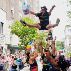Members of Gotham Cheer perform during the NYC Pride March on Sunday, June 29, 2025, in New York.