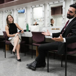 Assemblyman Zohran Mamdani sits backstage prior to the final primary New York City mayoral debate at the John Jay College of Criminal Justice in the Gerald W. Lynch Theater in New York City, Thursday, June 12, 2025. Photo: Vincent Alban/The New York Times via AP, Pool