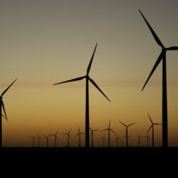 Wind turbines stretch across the horizon at dusk at the Spearville Wind Farm, Sept. 29, 2024, near Spearville, Kan. AP Photo/Charlie Riedel, File