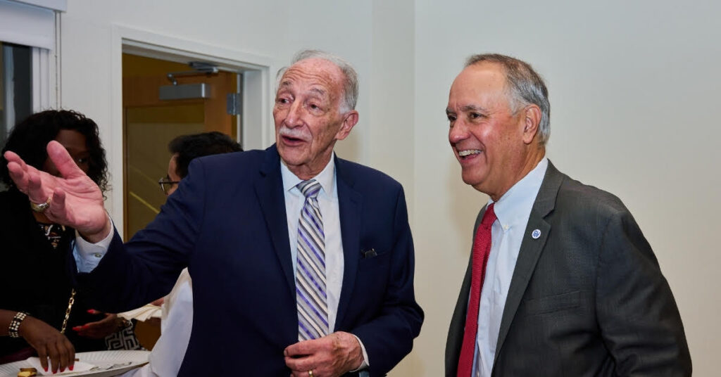 From left: City Tech President Russell K. Hotzler and CUNY Chancellor Félix V. Matos Rodríguez. Photo courtesy of CUNY