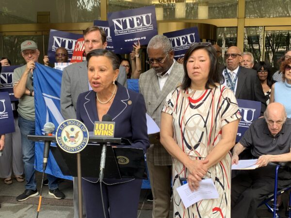 Rep. Nydia Velázquez on Monday said conditions at the Brooklyn IRS office are “disgraceful.” Brooklyn Eagle photo by Mary Frost