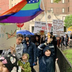 Brooklyn residents of all stripes marched in Downtown Brooklyn on Saturday to mark "No Kings Day," a national day of protest against the Trump Administration. Photo: Mary Frost, Brooklyn Eagle