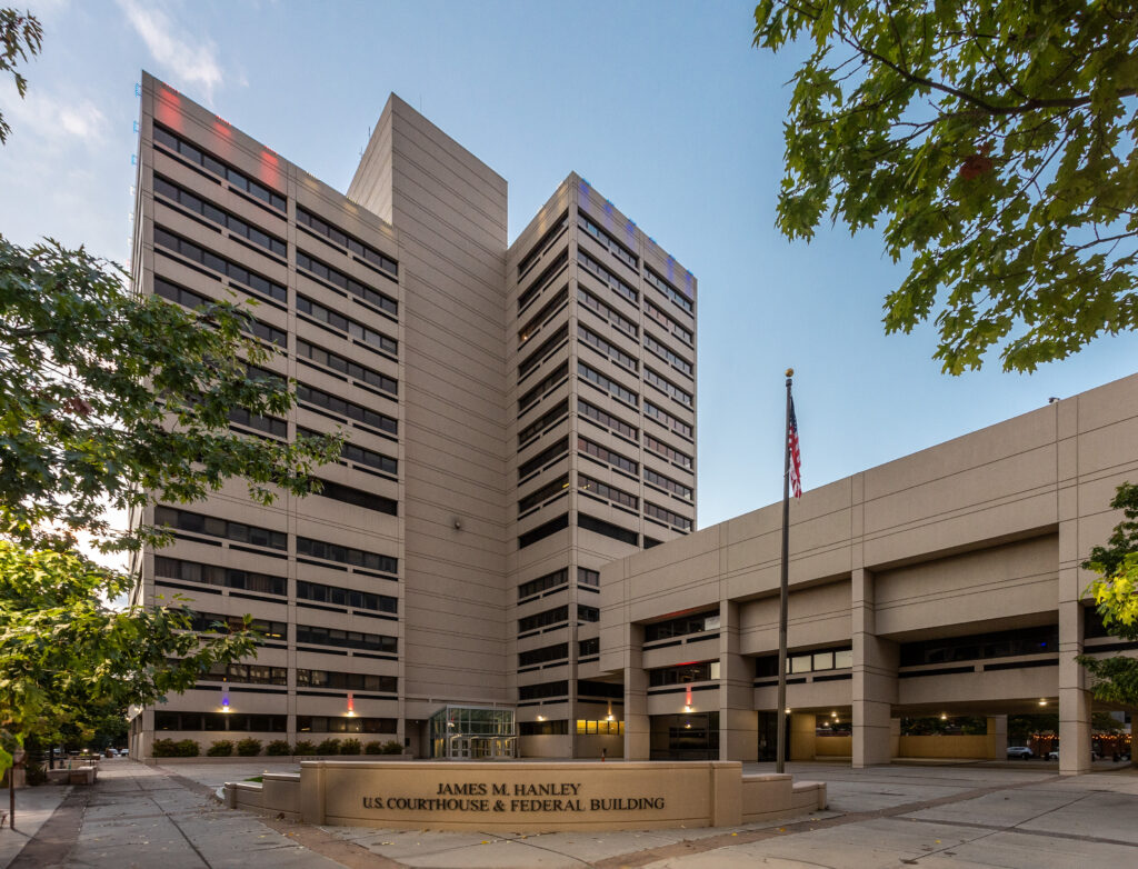 Main offices for the United States District Court for the Northern District of New York in Syracuse. Photo: Kenneth C. Zirkel/Wikimedia Foundation