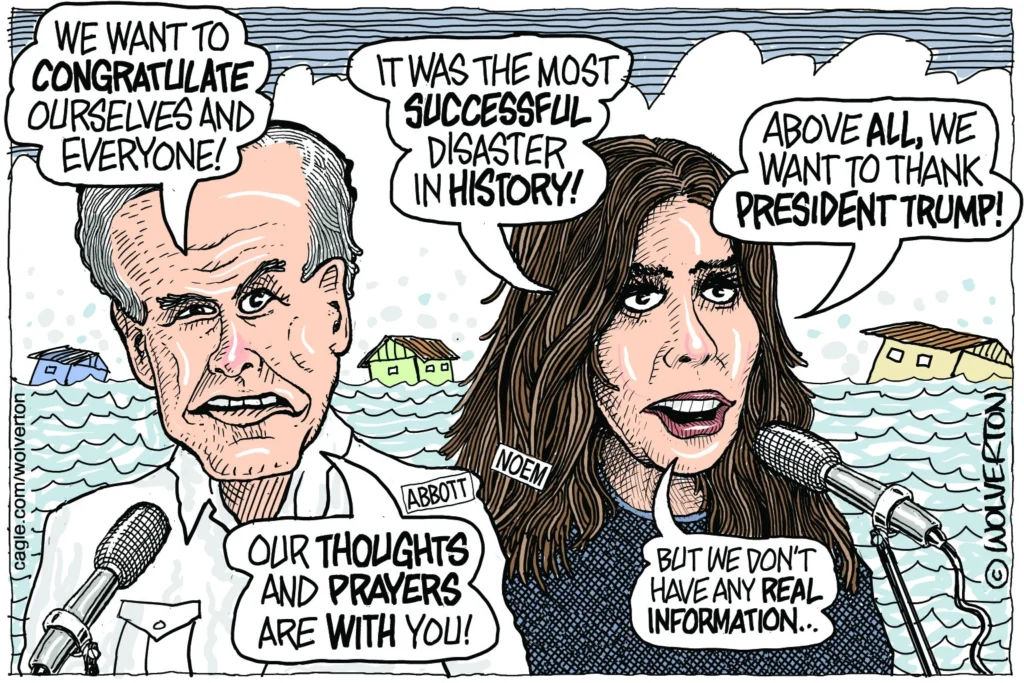 Noem and Abbott Flood Press Conference by Monte Wolverton
