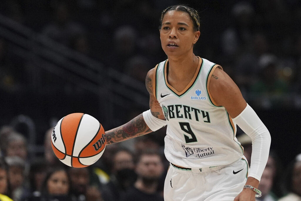 Fiery point guard Natasha Cloud isn't fretting just because the shorthanded Liberty have lost five of their last seven games. Photo: Lindsey Wasson/AP