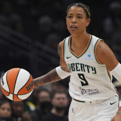 Fiery point guard Natasha Cloud isn't fretting just because the shorthanded Liberty have lost five of their last seven games. Photo: Lindsey Wasson/AP