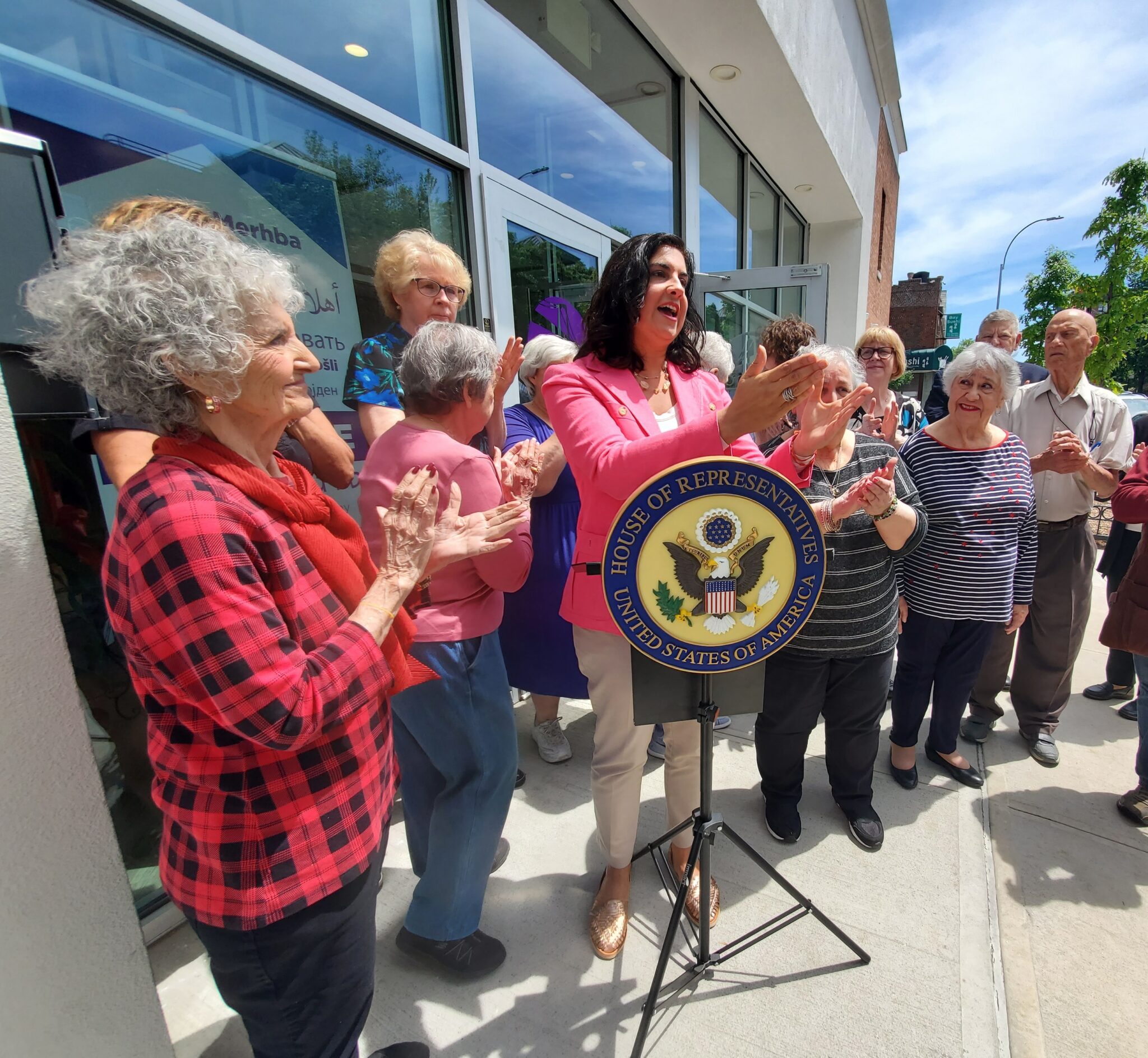 ✰PREMIUM Rally held outside Malliotakis’s office after her vote for ‘Big, Beautiful Bill,’ U.S. Rep. lists its benefits