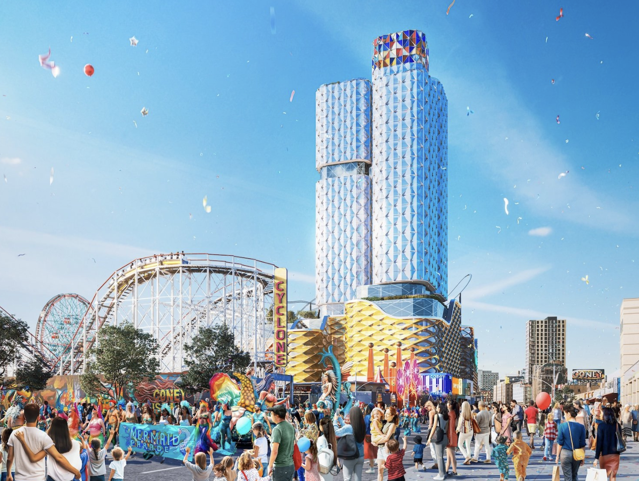 City Council’s vote to approve rezoning the area may help The Coney become a reality. Rendering courtesy of The Coney