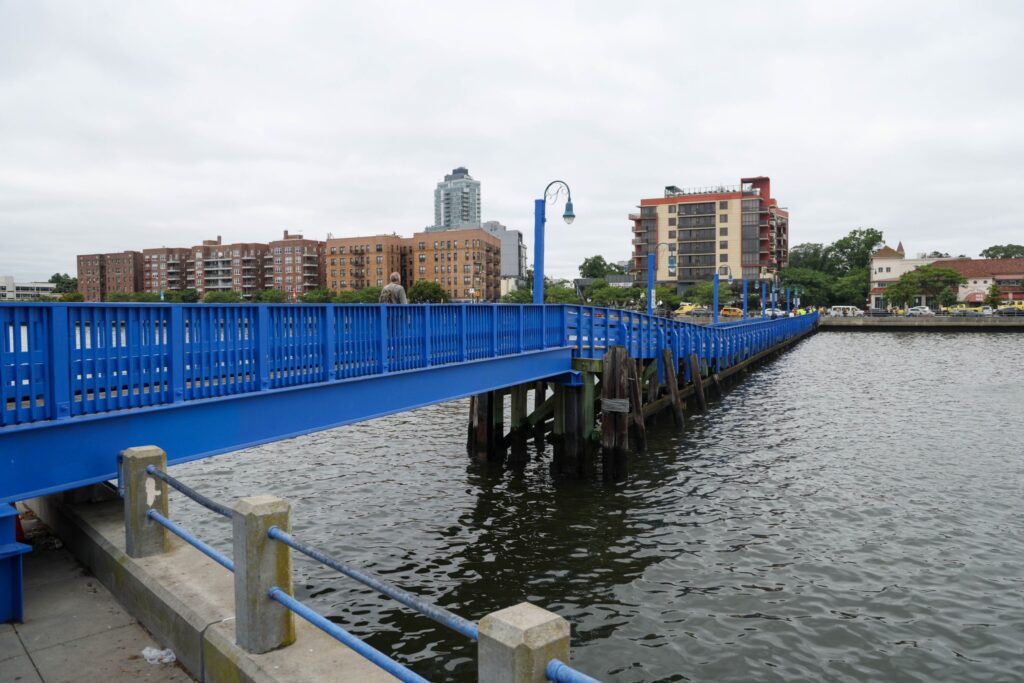 The Ocean Avenue Pedestrian Bridge following its reconstruction. Photo courtesy of NYC DOT