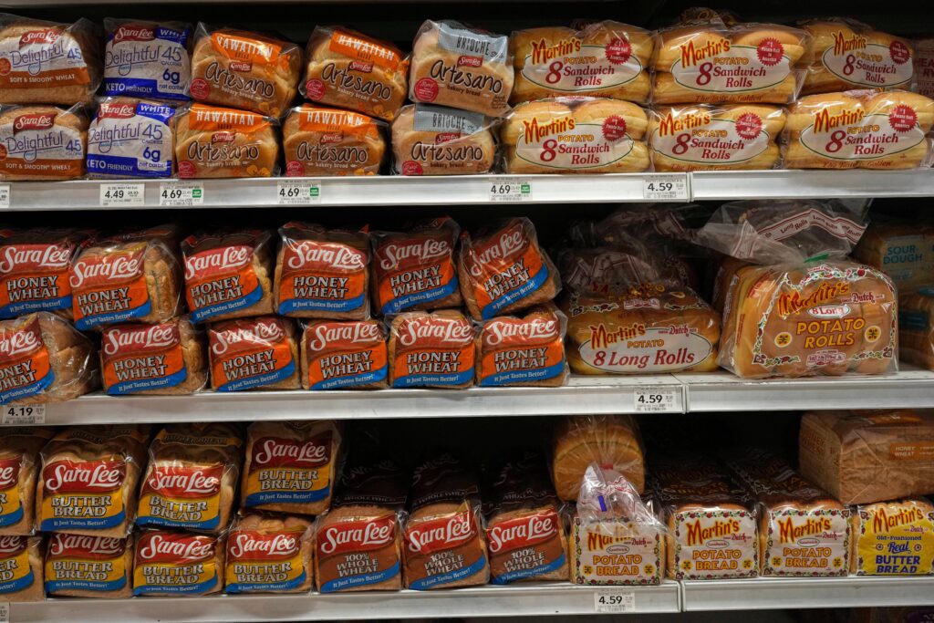 Bread, which is covered by the USDA Supplemental Nutrition Assistance Program (SNAP), is displayed for sale at a grocery store Friday, Oct. 31, 2025, in Nashville, Tenn. Photo: George Walker IV/AP