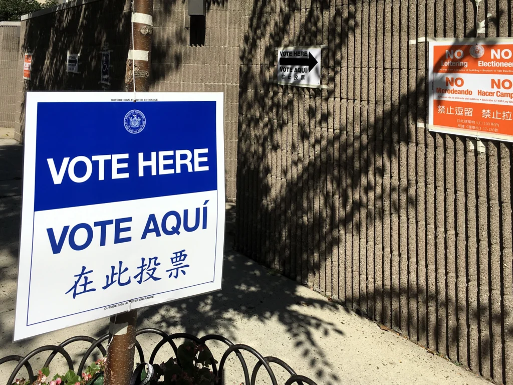 A polling place. Photo: Mary Frost, Brooklyn Eagle
