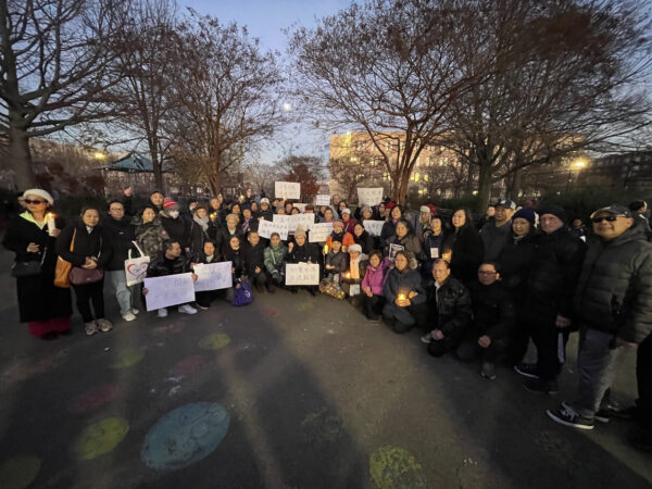 People attend the vigil for lives lost in the massive Hong Kong apartment fire. Photo courtesy of Councilmember Susan Zhuang’s office