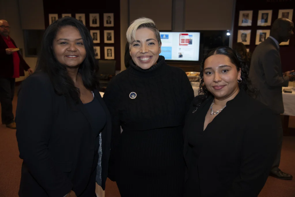 Ana Marie Cherry, Kathleen Garcia-Aracena and Natalie Polanco. Brooklyn Eagle photo by John McCarten